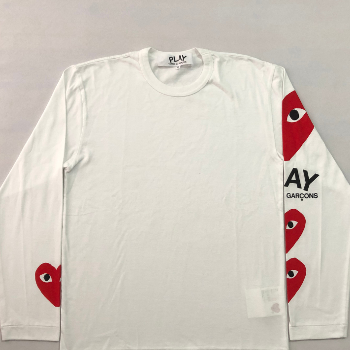 Camiseta Manga Longa "Play" CDG