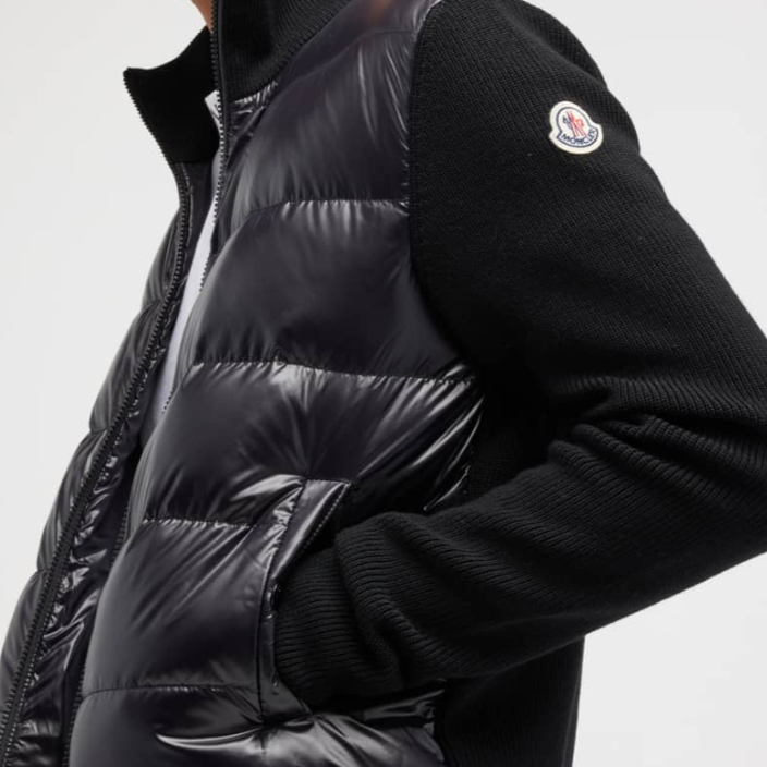 Jaqueta "Cardigan" Moncler com Acolchoado e Lã