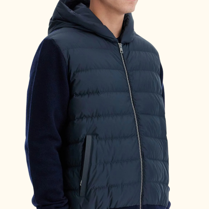Jaqueta "Cardigan" Híbrido com Capuz Moncler