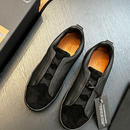 Tênis "Triple Stitch" Zegna Camurça/Couro