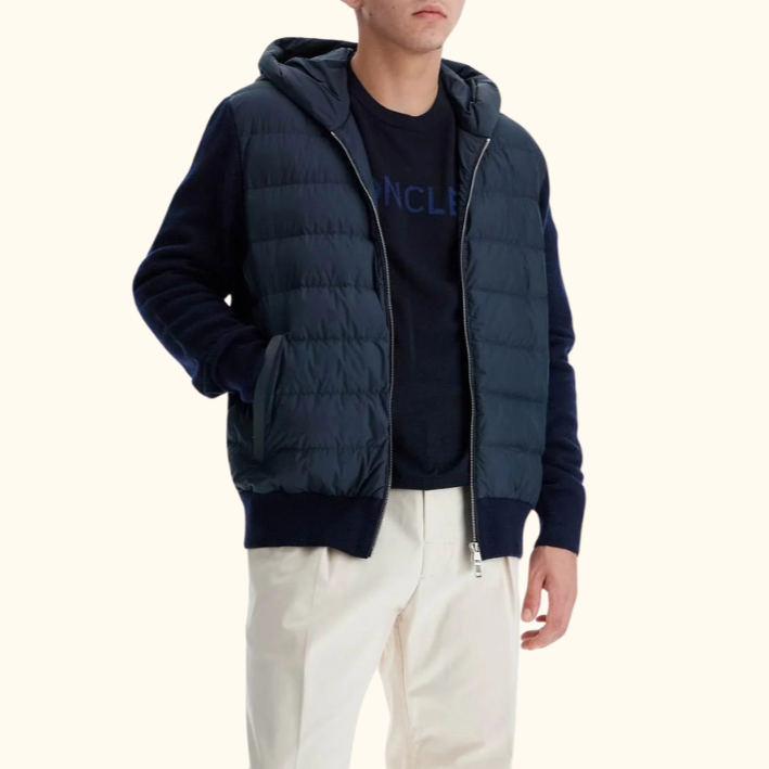 Jaqueta "Cardigan" Híbrido com Capuz Moncler
