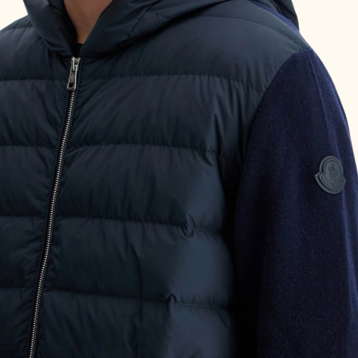 Jaqueta "Cardigan" Híbrido com Capuz Moncler
