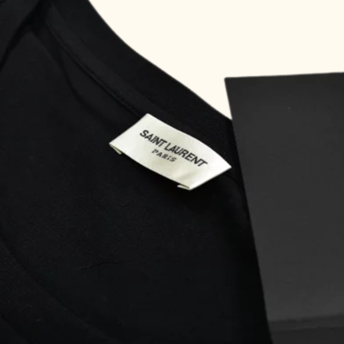 Camiseta Com Estampa De Logo Saint Laurent