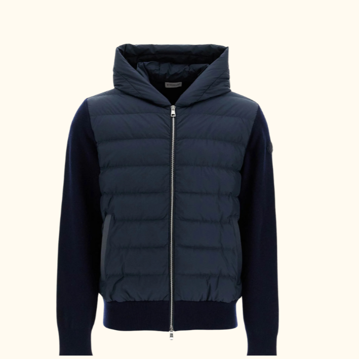 Jaqueta "Cardigan" Híbrido com Capuz Moncler