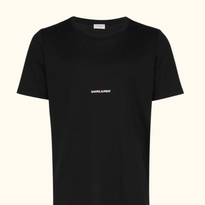 Camiseta Com Estampa De Logo Saint Laurent