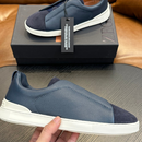 Tênis "Triple Stitch" Zegna Camurça/Couro