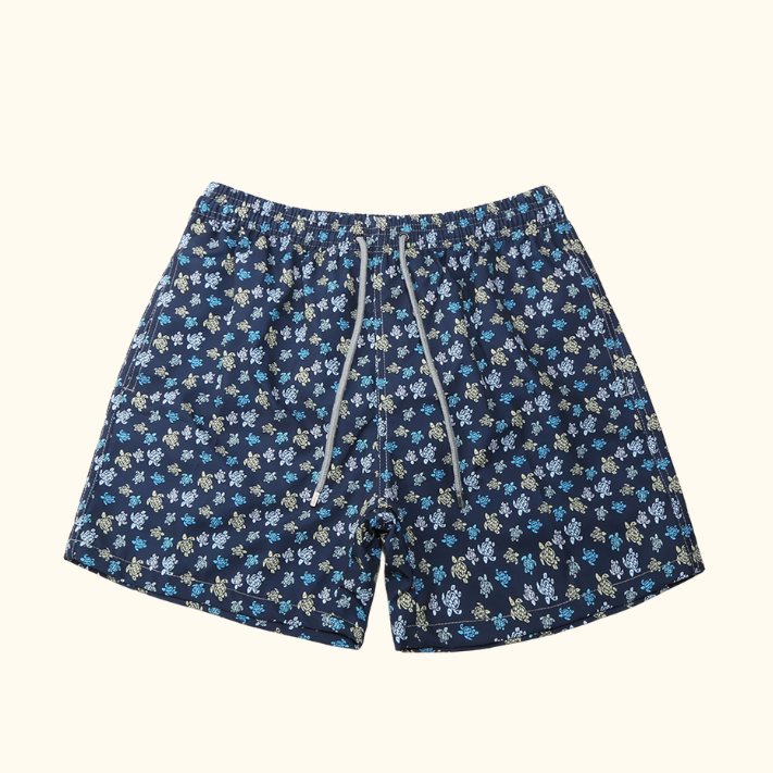 Short "Dark Blue Colorful Mini Turtles" Vilebrequin
