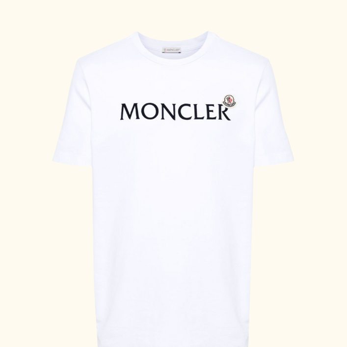 Camiseta "Com Logo Flocado" Moncler