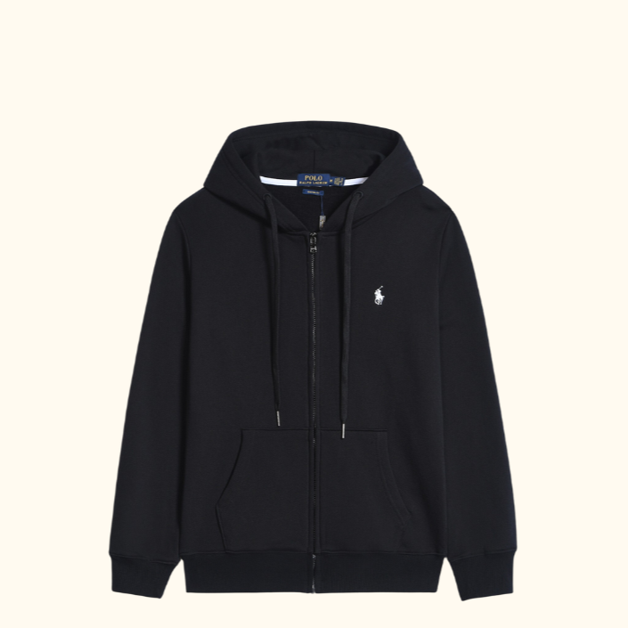 Moletom Capuz de Malha Dupla Zíper - Ralph Lauren