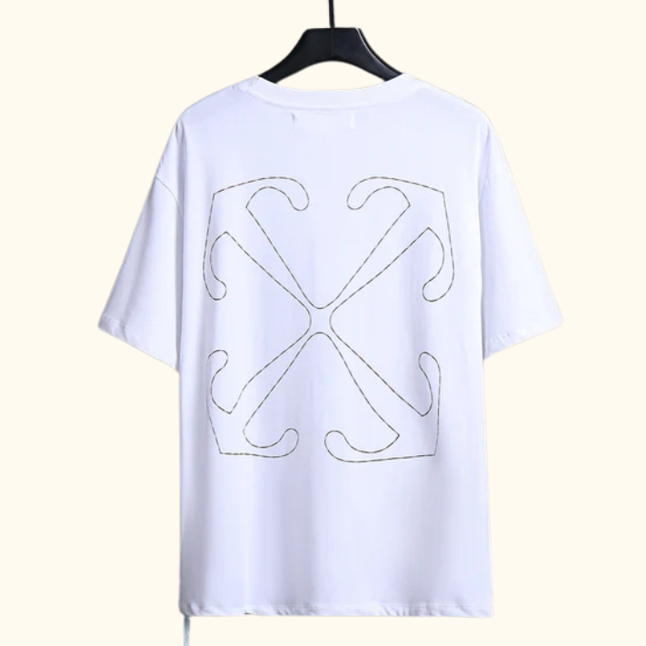 Camiseta "Arrow Stitched" Off-White